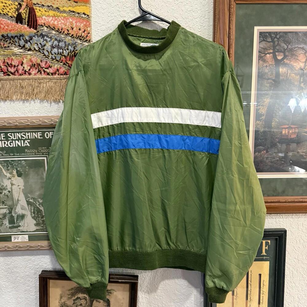 Vintage 50s Ultra RARE Jockey Bike Gear Zip Windbreaker Size Men’s Medium